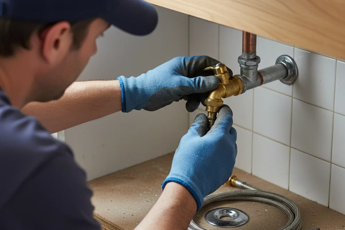 Shutoff valve and fitting work during Faucet and Fixture Repair in Graham